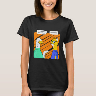 Camiseta Gato programador y ganso broma geek informática