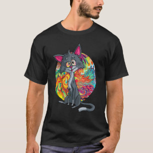 Camiseta Gato psicodélico  Gato de colores Gatito Gato trip