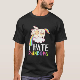 Camiseta Gato Puke Vómito Arcoiris Odio Las Barriadas