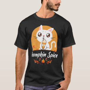 Camiseta Gato Pumpkin Spice Lindo Es Otoño Y'all Pumpkin A