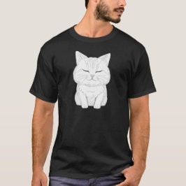 Camiseta Gato puramente pacífico - Relajado Kitty Art TSQ