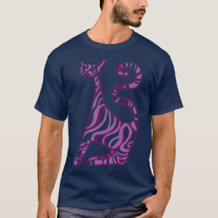 Camiseta Gato púrpura de Stripey