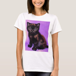 Camiseta Gato púrpura estilo Van Gogh