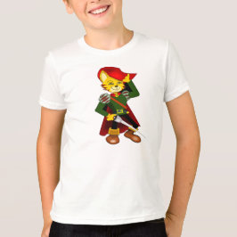 Camiseta Gato Pussy vestido en armadura y diseño de botes
