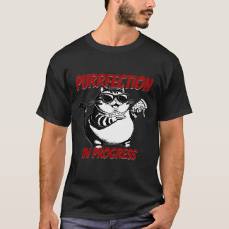 Camiseta Gato que ama a la pizza: La persecución está en cu