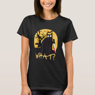 Camiseta Gato Qué Cuchillo Disfraz de Halloween Diseño Gráf
