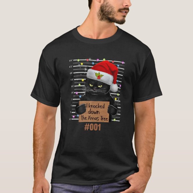 Camiseta Gato que derribó el árbol de Navidad (Anverso)