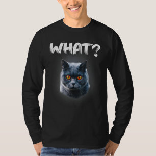 Camiseta Gato Qué Enojado Ojos Rojos Verdes Gato Por Gato