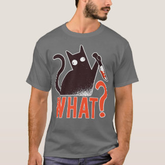 Camiseta Gato Qué Gato Negro Asesino Con Halloween Knife 