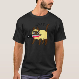 Camiseta Gato Qué Gato Siameso Asesino Con Cuchillo Hallowe