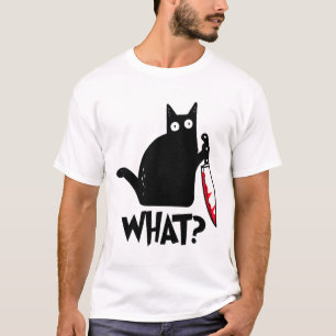 Camiseta Gato qué gracioso camisón de gato negro