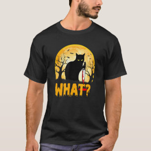 Camiseta Gato Qué Gracioso Gato Negro Asesino Con Knife Hal