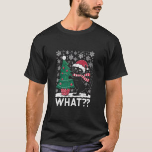 Camiseta Gato qué gracioso gato negro que presiona el árbol