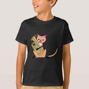 Camiseta Gato que juega el Euphonium
