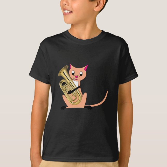 Camiseta Gato que juega el Euphonium (Anverso)