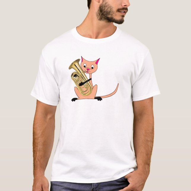 Camiseta Gato que juega el Euphonium (Anverso)