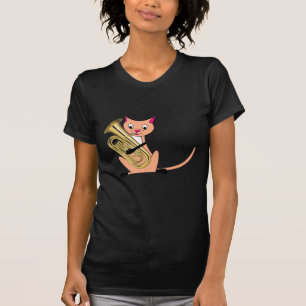 Camiseta Gato que juega el Euphonium