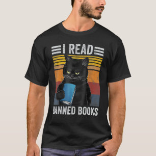 Camiseta Gato que leí libros prohibidos álamos de libros le
