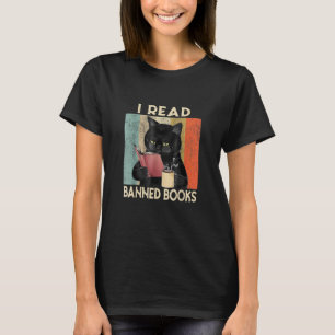 Camiseta Gato que leo libros prohibidos libros Lombrices le