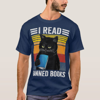 Camiseta Gato que leo libros prohibidos lombrices graciosas