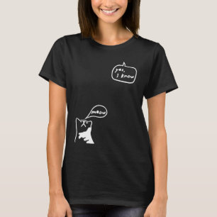 Camiseta Gato que maúlla atención divertido gato