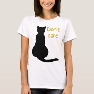 Camiseta Gato que no se importa cita dibujo animado vector