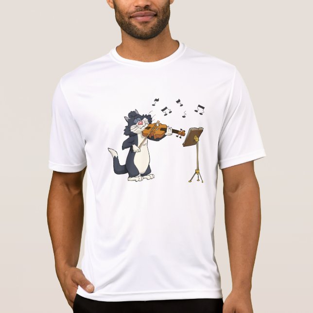 Camiseta Gato que toca el violín (Anverso)