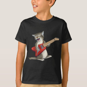 Camiseta Gato que toca la guitarra