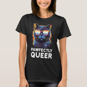 Camiseta Gato Queer Con Gafas De Sol Genderfaun Pr
