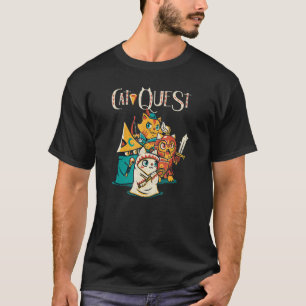 Camiseta Gato Quest RPG Hero Gatos Videojuego RPG Jugador G