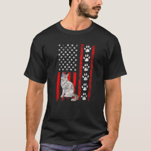Camiseta Gato Ragamuffin 4 de julio Bandera Americana Patri