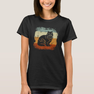 Camiseta Gato Ragamuffin Diseño Vintage Retro