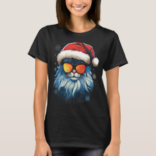 Camiseta Gato Ragamuffin Navidad Xmas Fiesta Gato Cool Sol