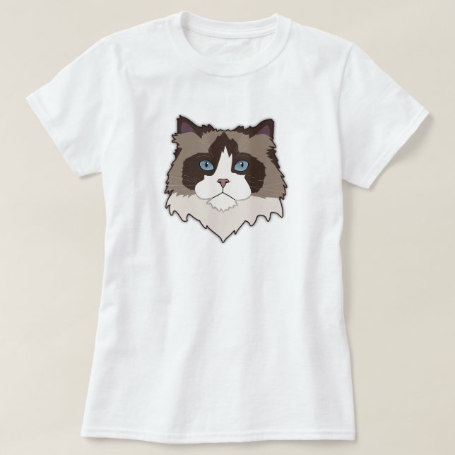 Camiseta Gato Ragdoll (Diseño del anverso)