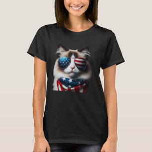 Camiseta Gato Ragdoll 4 De Julio Día De La Independencia Du