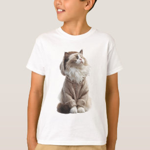 Camiseta Gato Ragdoll Acogedor con Sudadera con Capucha Tej