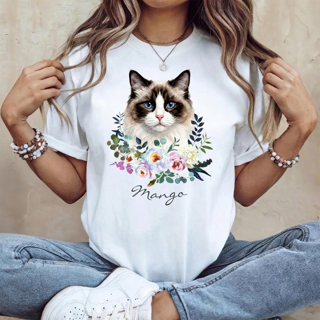 Camiseta Gato Ragdoll Acuarela (Subido por el creador)