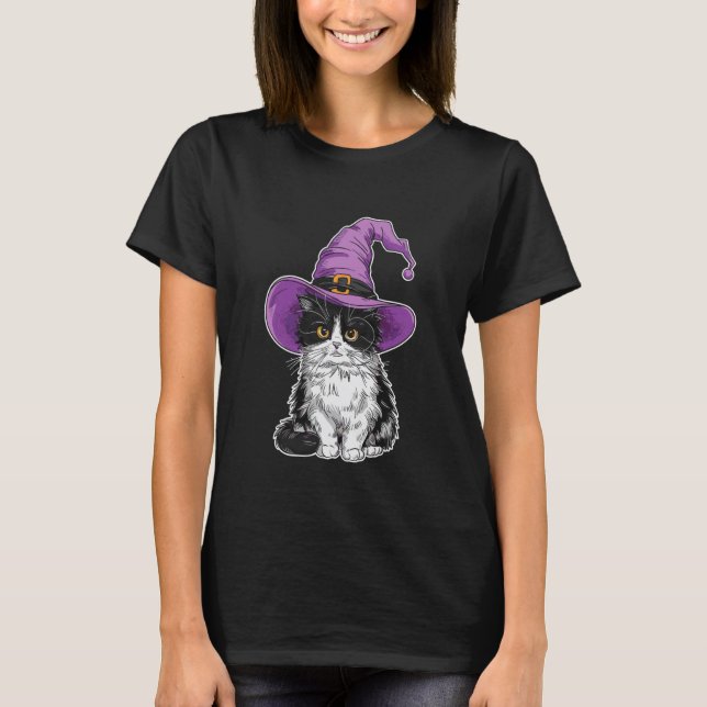Camiseta Gato Ragdoll Bruja Halloween (Anverso)