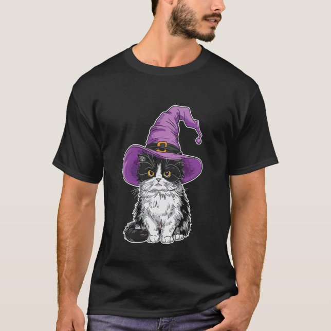 Camiseta Gato Ragdoll Bruja Halloween (Anverso)