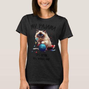 Camiseta Gato Ragdoll de pijama perfecto para amantes de lo