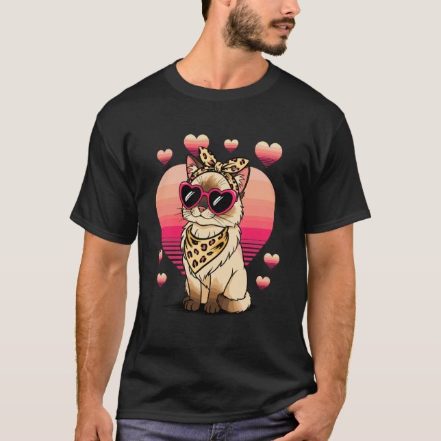 Camiseta Gato Ragdoll Día de San Valentín (Anverso)
