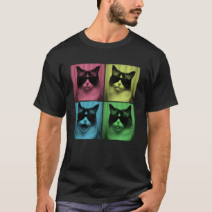 Camiseta Gato Ragdoll Divertido Amante Arte Pop Foto Booth