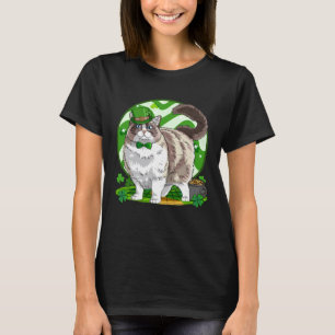 Camiseta Gato Ragdoll Leprechaun Afortunado Día de San Patr