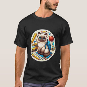 Camiseta Gato Ragdoll Regreso a la Escuela Niños Niñas Estu