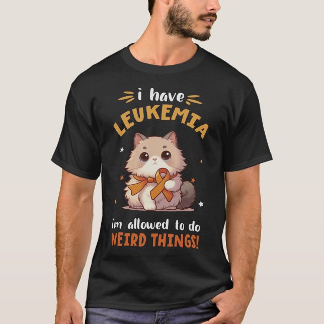 Camiseta Gato RAGDOLL Tengo Leucemia, me permiten hacer ris (Anverso)