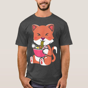 Camiseta Gato Ramen Anime Neko Regalo Kawaii Adolescente