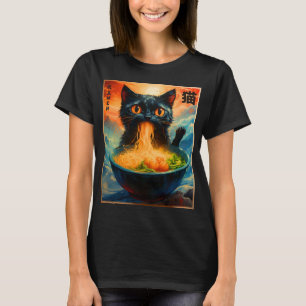 Camiseta Gato Ramen japonés Kawaii Gato Anime Gato Ramen