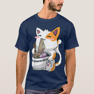 Camiseta Gato Ramen Kawaii Anime Comida Japonesa Chicos Chi