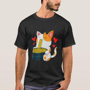 Camiseta Gato Ramen Kawaii Anime Japonés Gato Kawaii Valent