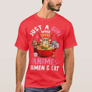 Camiseta Gato Ramen Kawaii Anime Japonés Neko Tazón Otaku N